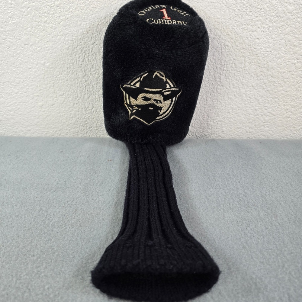 Oldway Golf Company #1 Driver Golf Club Headcover Black Knit Embroidered